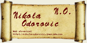 Nikola Odorović vizit kartica
